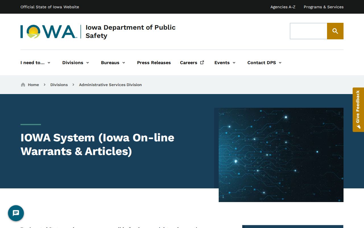Plymouth County warrants restricted IOWA System